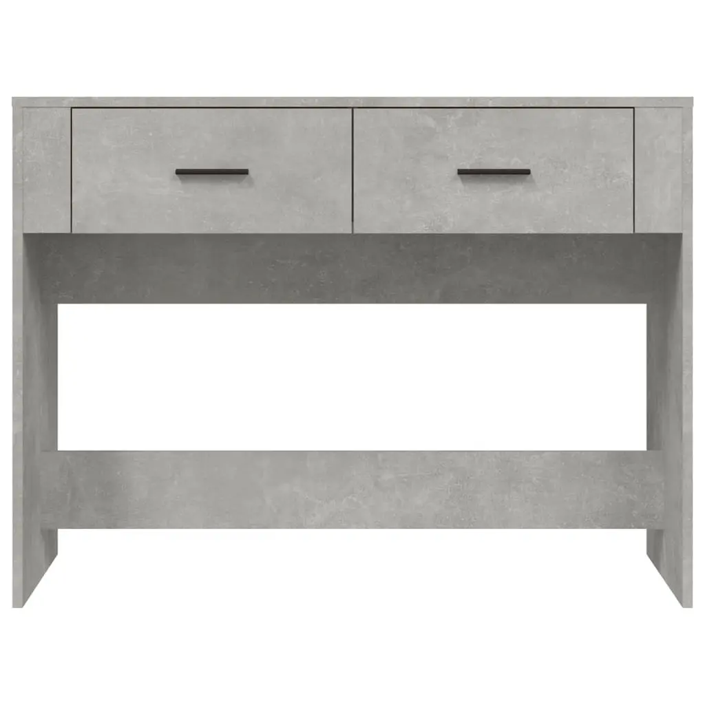 Console Table Grey Engineered Wood 100W x 39D x 75H cm with 2 Drawers