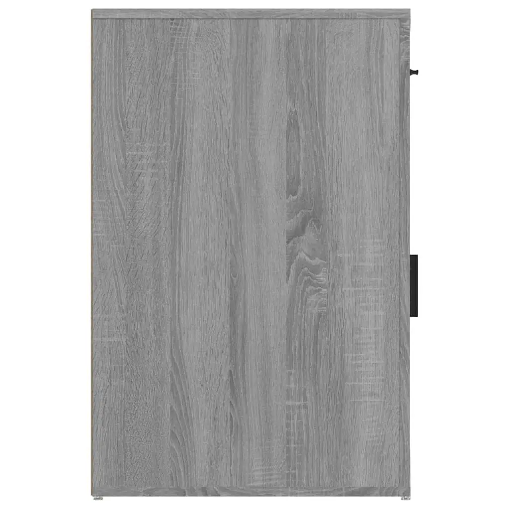 Desk Cabinet Grey Engineered Wood 40 x 49 x 75 cm Storage Drawer Door Cupboard Office Furniture