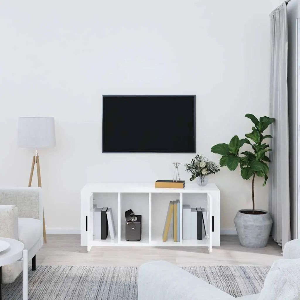 High Gloss White TV Cabinet