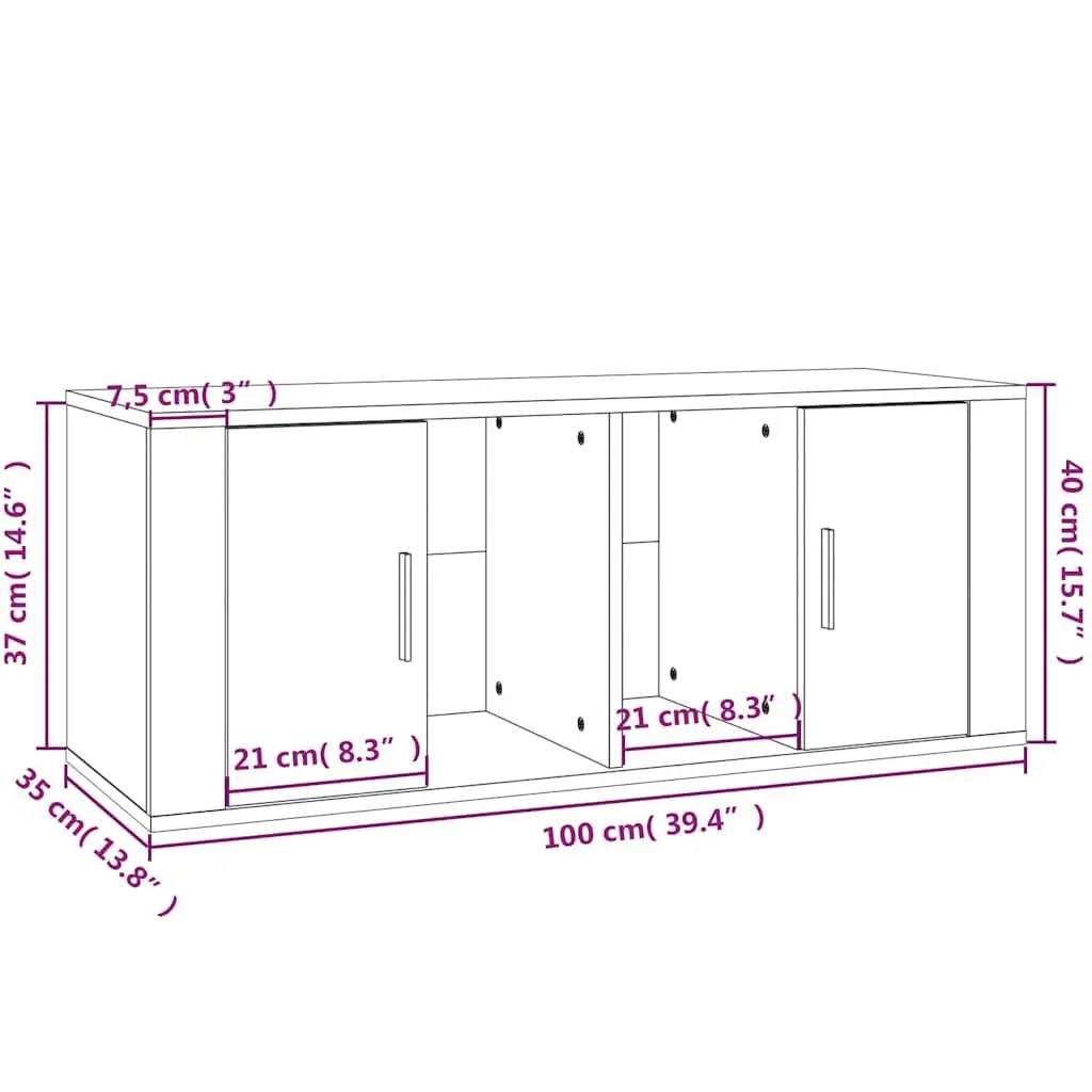 High Gloss White TV Cabinet