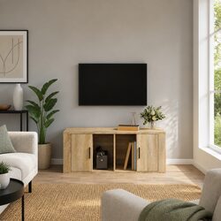 User-Friendly Brown Engineered Wood TV Cabinet