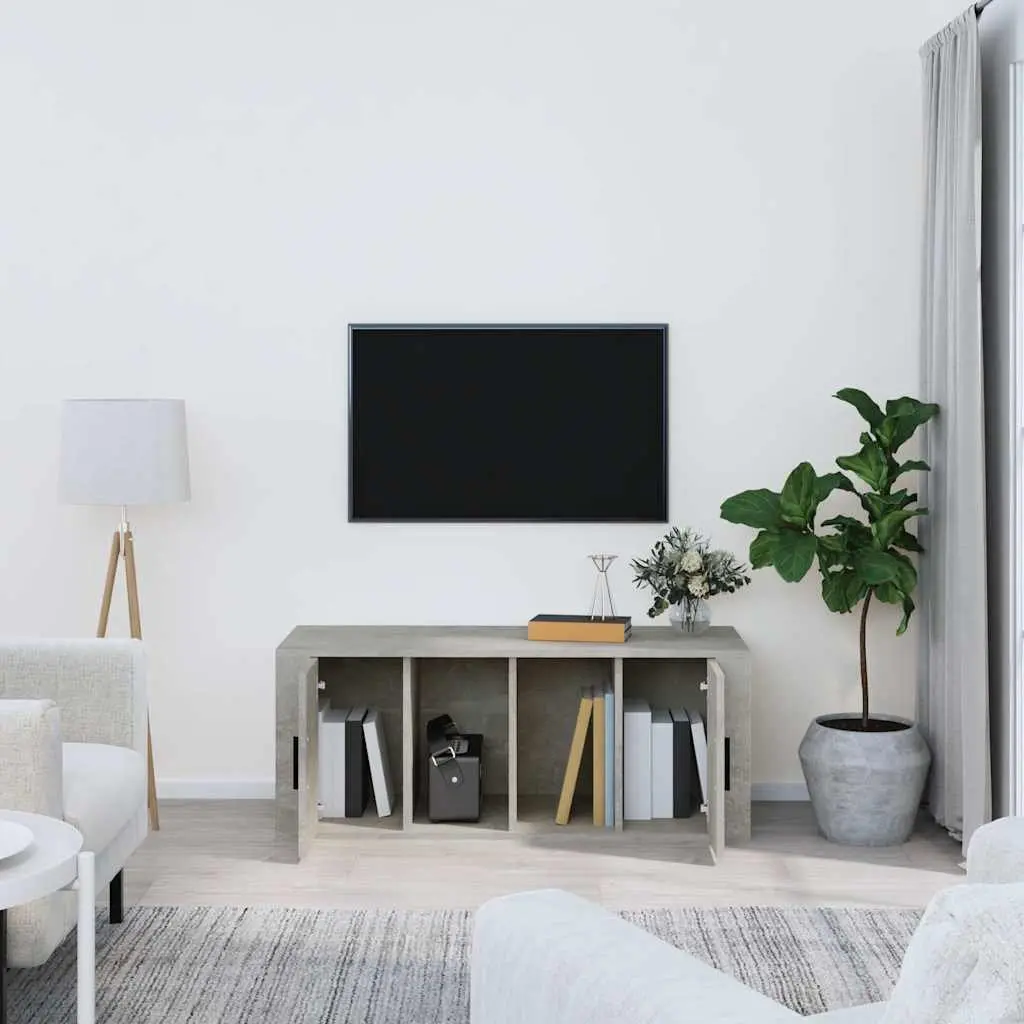 Grey TV Cabinet with Ample Storage