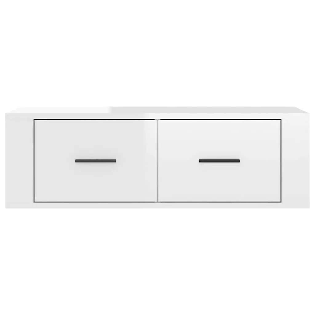 Wall-Mounted TV Cabinet White Engineered Wood 80 x 36 x 25 cm