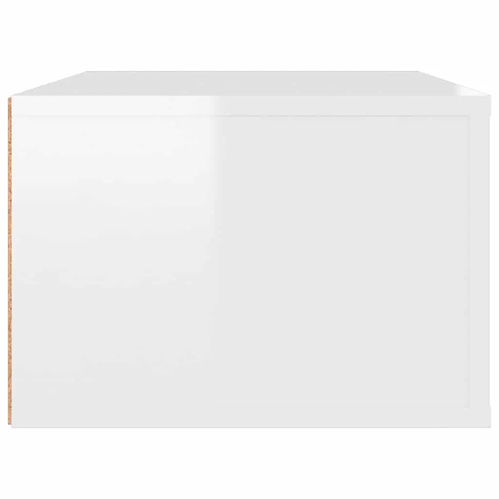 Wall-Mounted TV Cabinet White Engineered Wood 80 x 36 x 25 cm