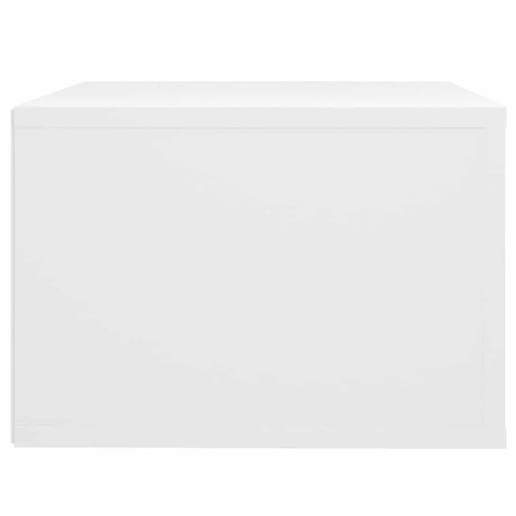 Wall-mounted Bedside Cabinets 2 pcs White Floating Storage Organiser 50x36x25 cm