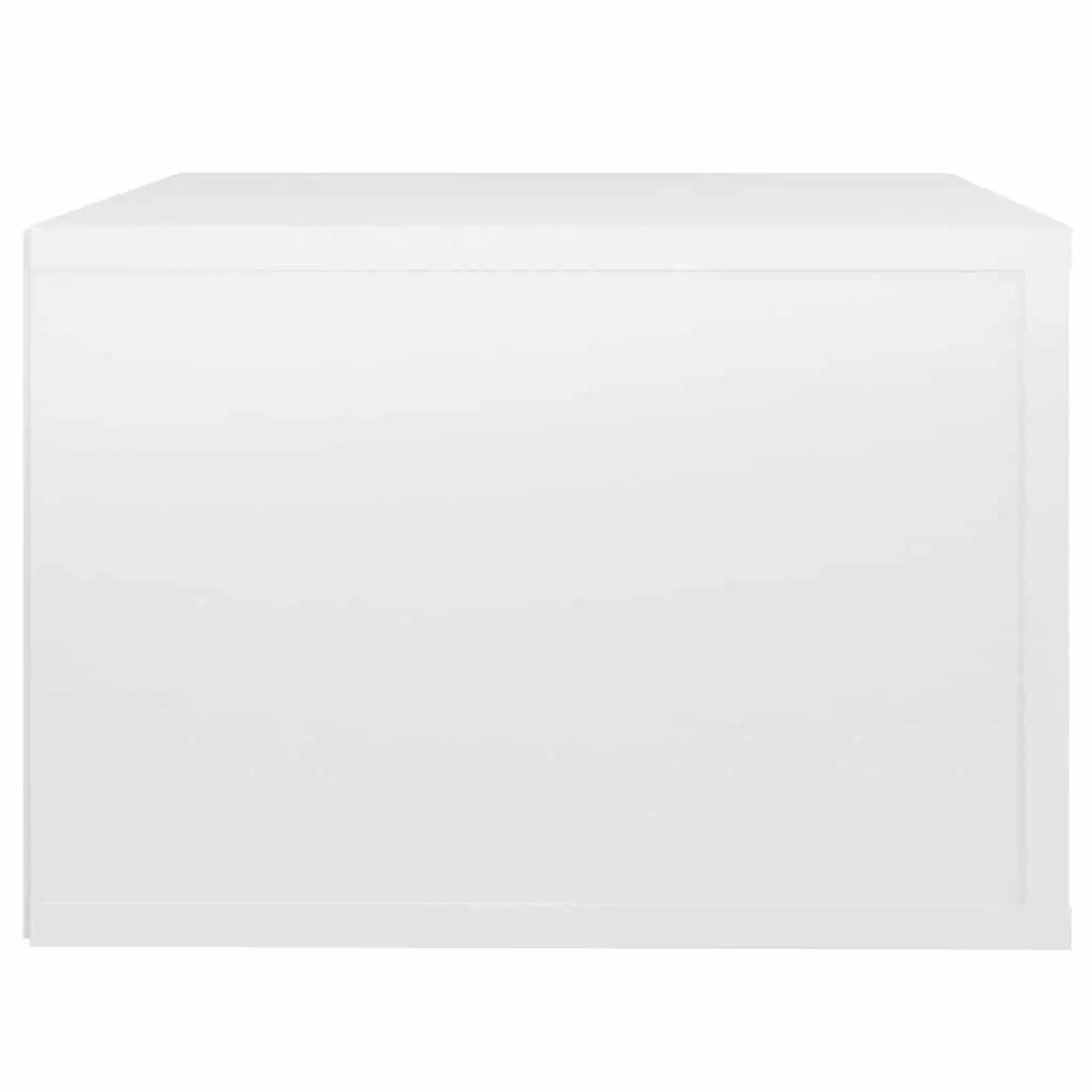 Wall-mounted Bedside Cabinets White Floating Storage Organiser 50 x 36 x 25 cm 2 Piece