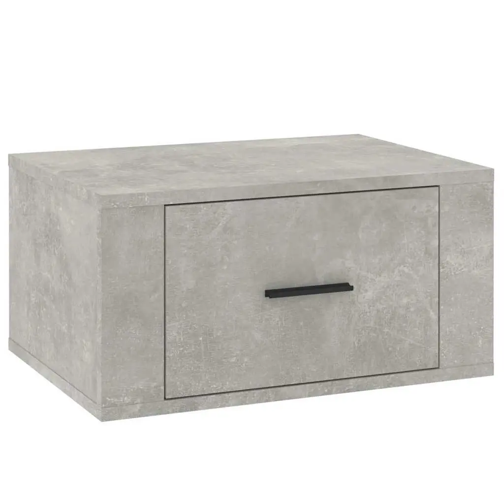 Wall-Mounted Bedside Cabinets Floating Storage Units Grey 50x36x25 cm Pair