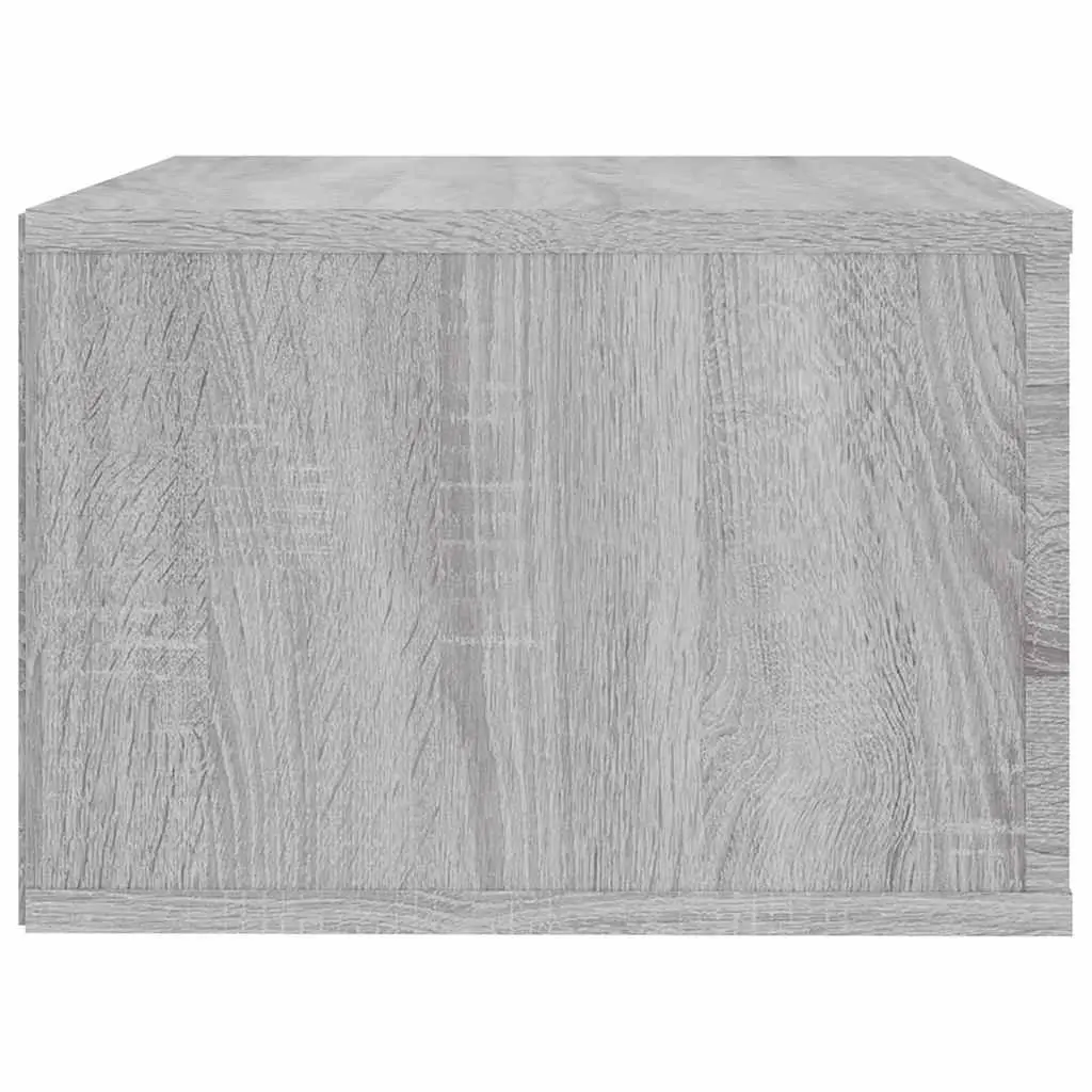 Wall-mounted Bedside Cabinet Grey Sonoma Floating Storage 50W x 36H x 25D cm