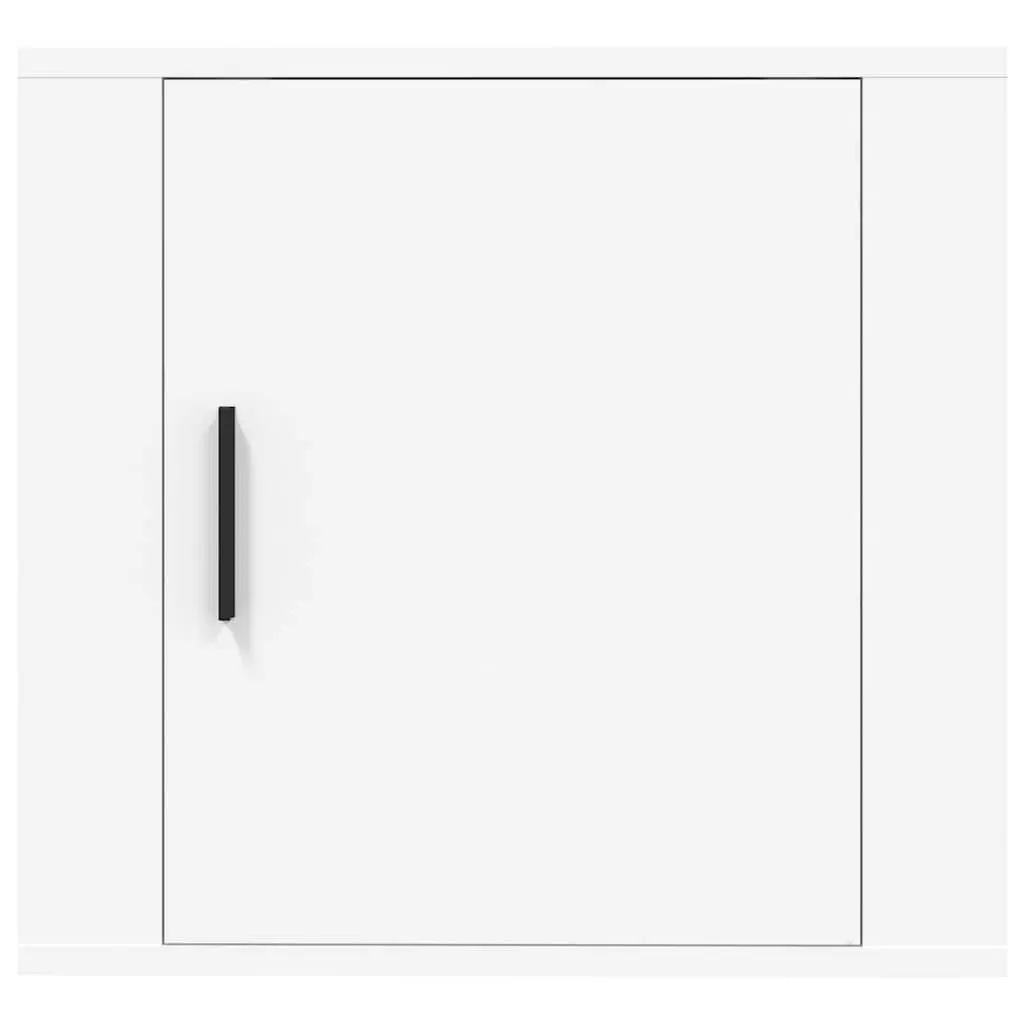 Wall-mounted Bedside Cabinet White Floating Storage Unit 50W x 30D x 47H cm