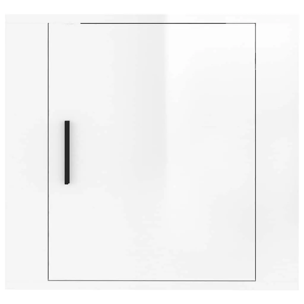 Wall-mounted Bedside Cabinets White Floating Storage Organiser 50cm x 30cm x 47cm 2 Piece