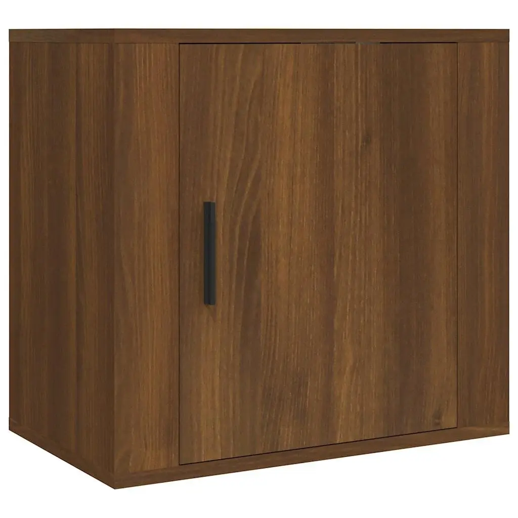 Wall-mounted Bedside Cabinets 2 pcs Brown Oak Floating Storage Organiser