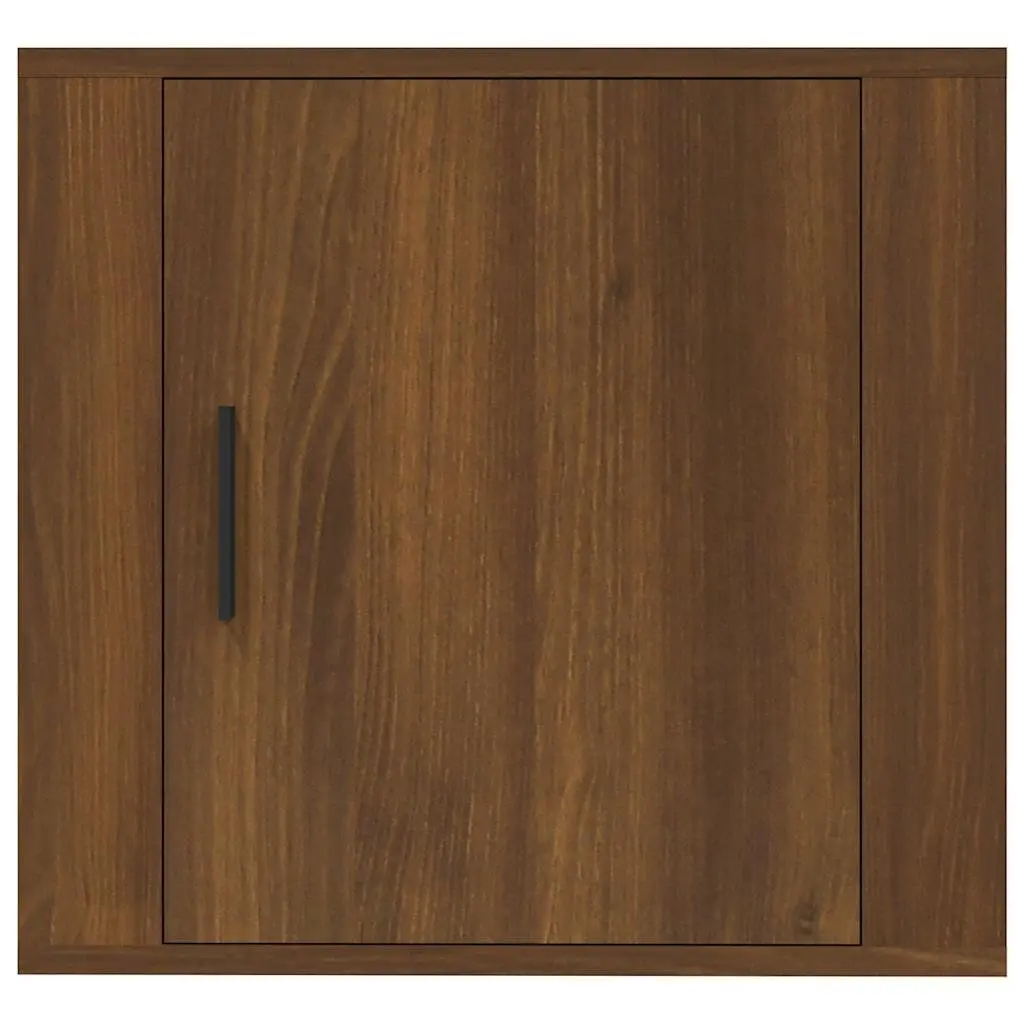 Wall-mounted Bedside Cabinets 2 pcs Brown Oak Floating Storage Organiser