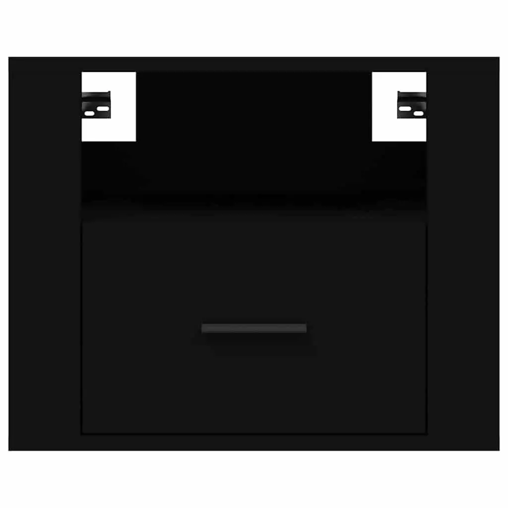 Black Floating Bedside Cabinet
