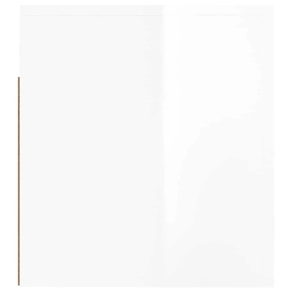 Wall-mounted Bedside Cabinets White Floating Storage Organiser 50x36x40cm 2 Piece