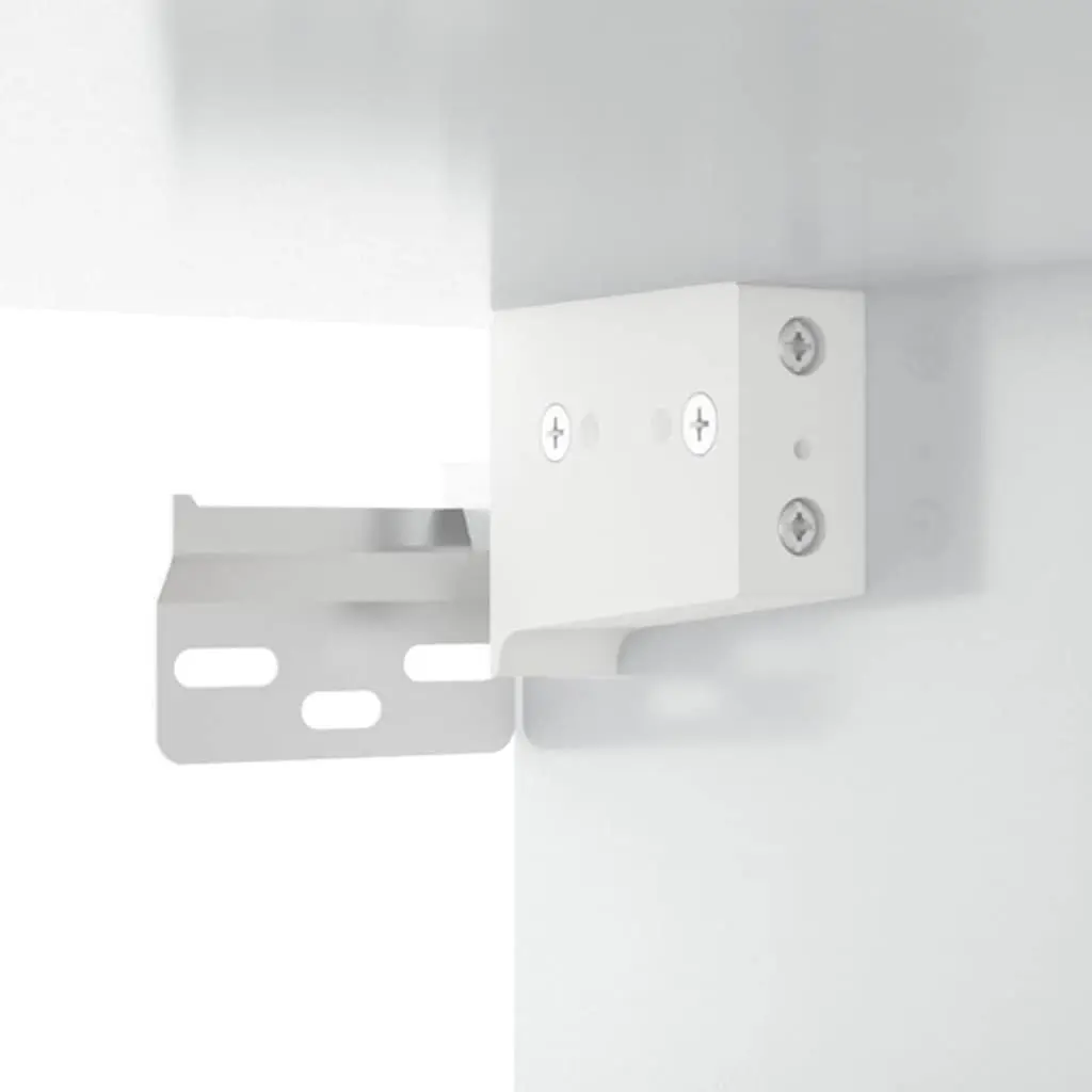 Wall-mounted Bedside Cabinets White Floating Storage Organiser 50x36x40cm 2 Piece