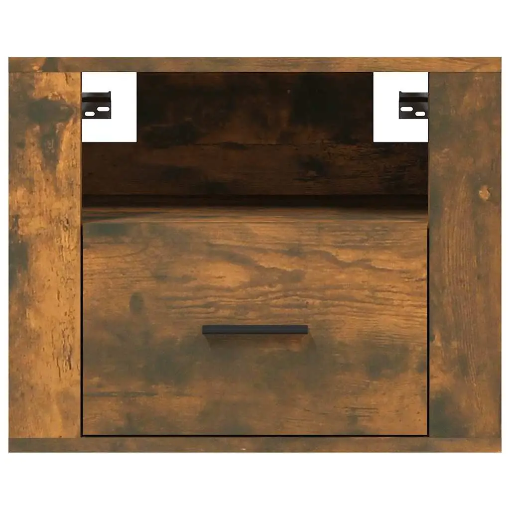 Wall-mounted Bedside Cabinets 2 pcs Brown Floating Storage Organizer 50x36x40cm