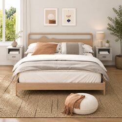 Wall-mounted Bedside Cabinets 2 pcs Grey Sonoma Floating Storage Organiser