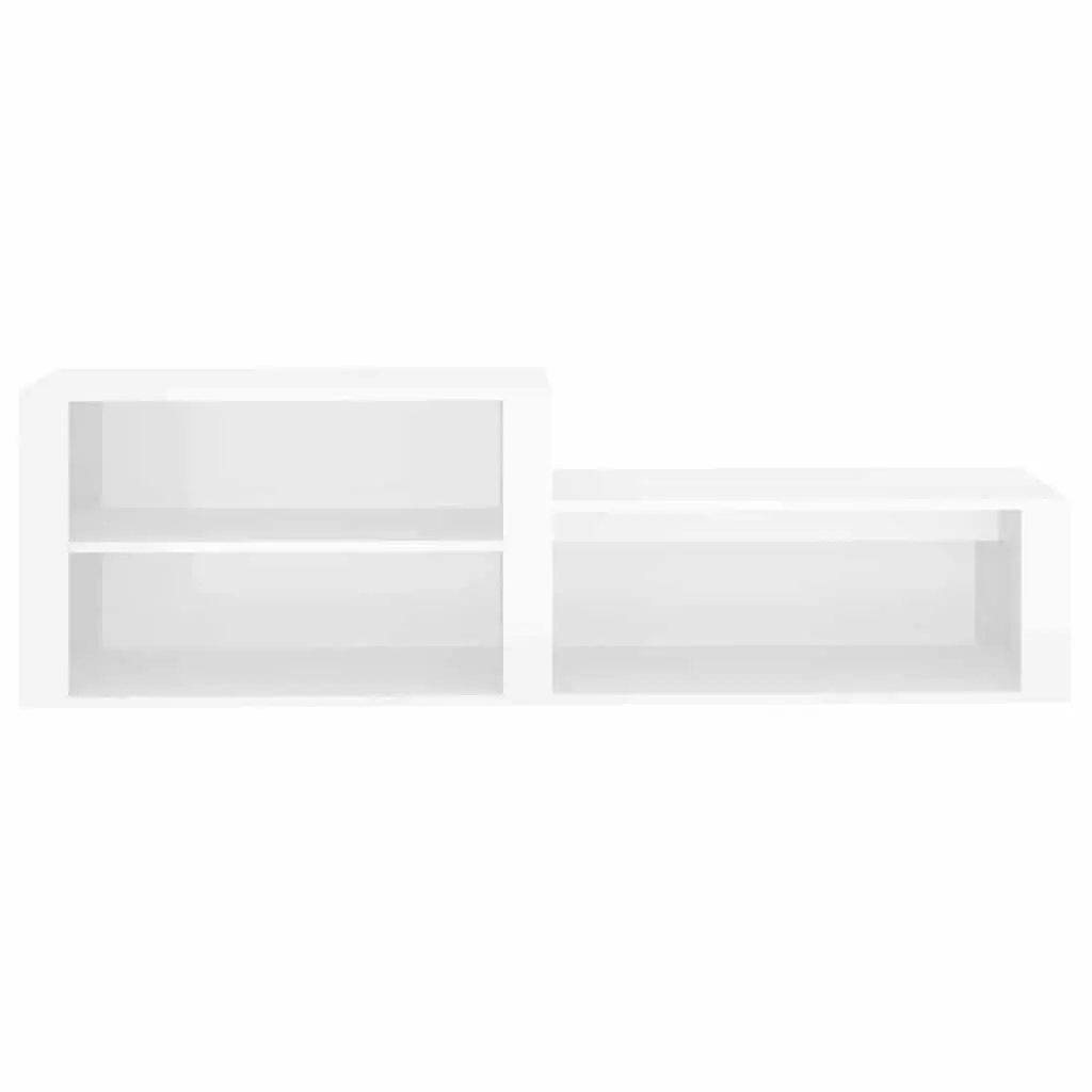 Shoe Cabinet Storage Organiser White Engineered Wood Multiple Compartments 150 x 35 x 45 cm