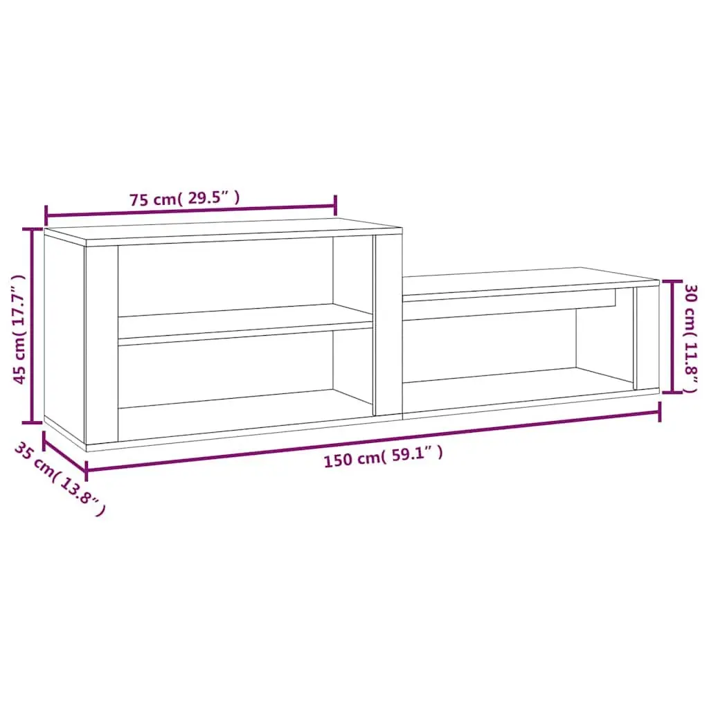 Shoe Cabinet Grey Engineered Wood Storage Rack Organiser Hallway Furniture