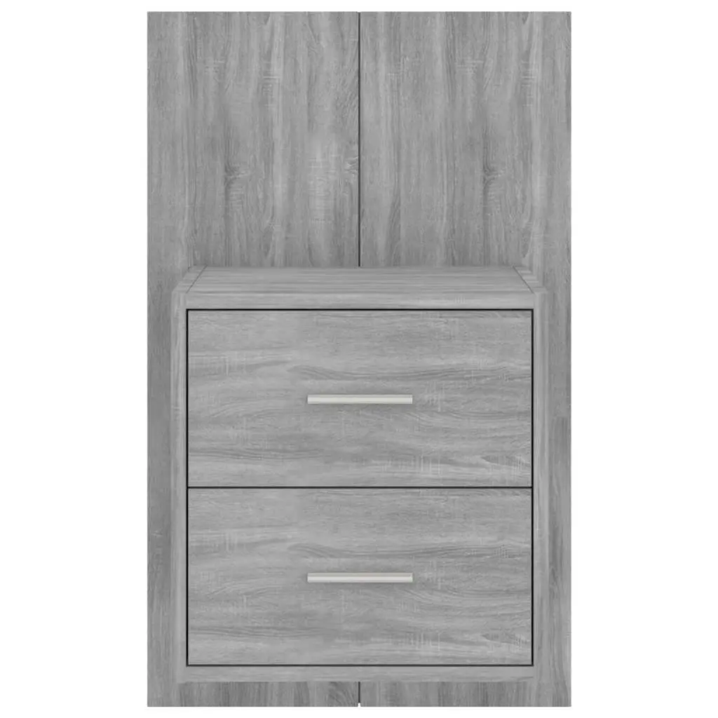 Grey Sonoma Wall-mounted Bedside Cabinet