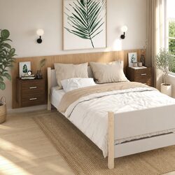 Your Space, Your Style: Brown Oak Wall-mounted Cabinets