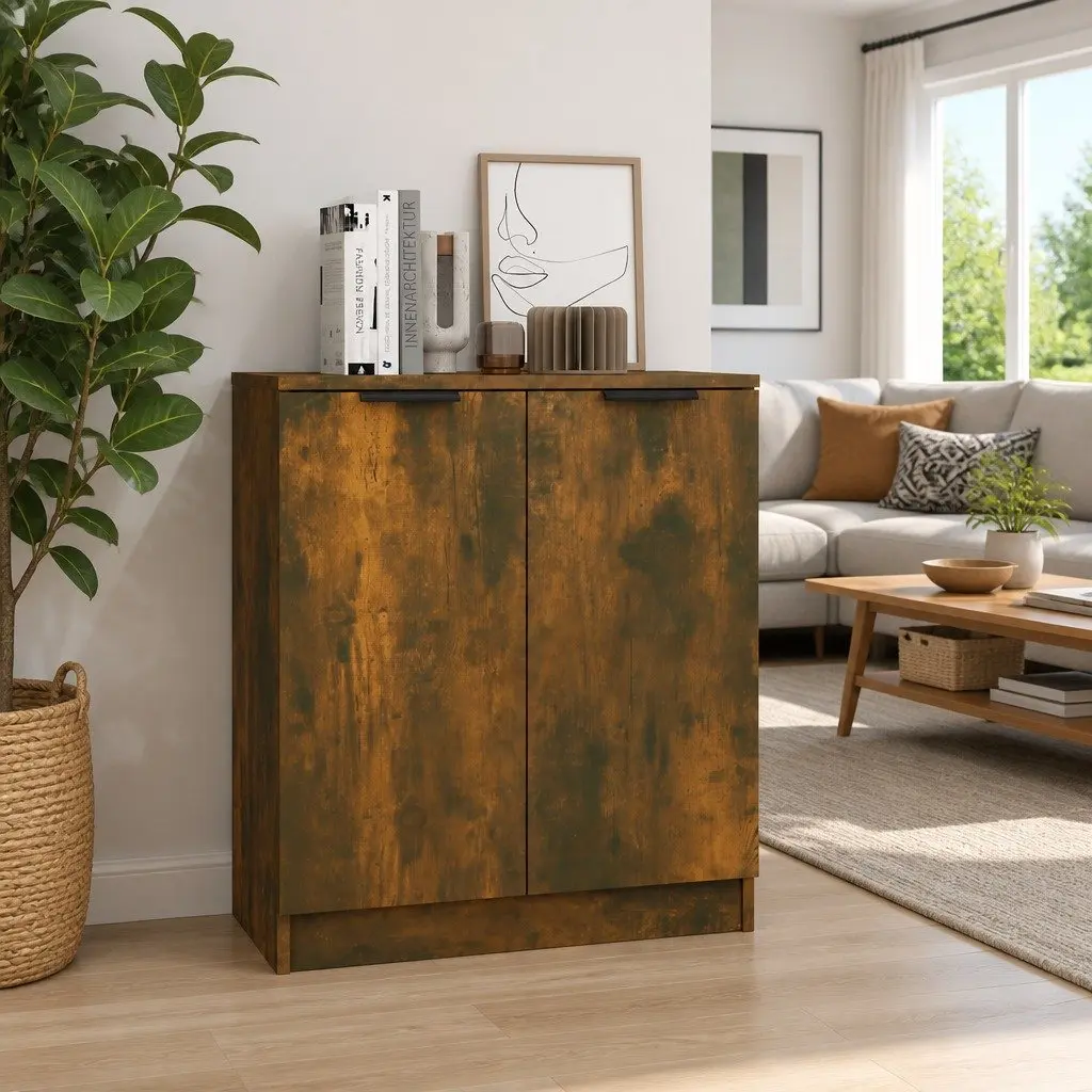 Sideboard Brown Engineered Wood Storage Cabinet 60x30x70 cm