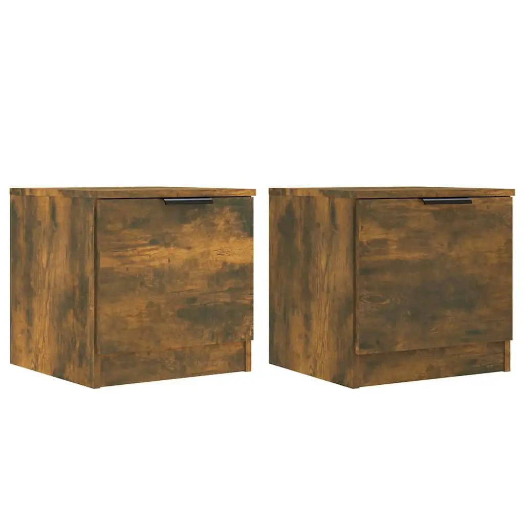 Bedside Cabinets 2 pcs Brown Nightstand Storage Table End Side 40x39x40 cm