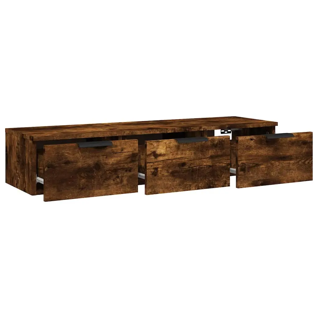 Floating Shelf Wall Cabinet Brown Engineered Wood 102x30x20cm