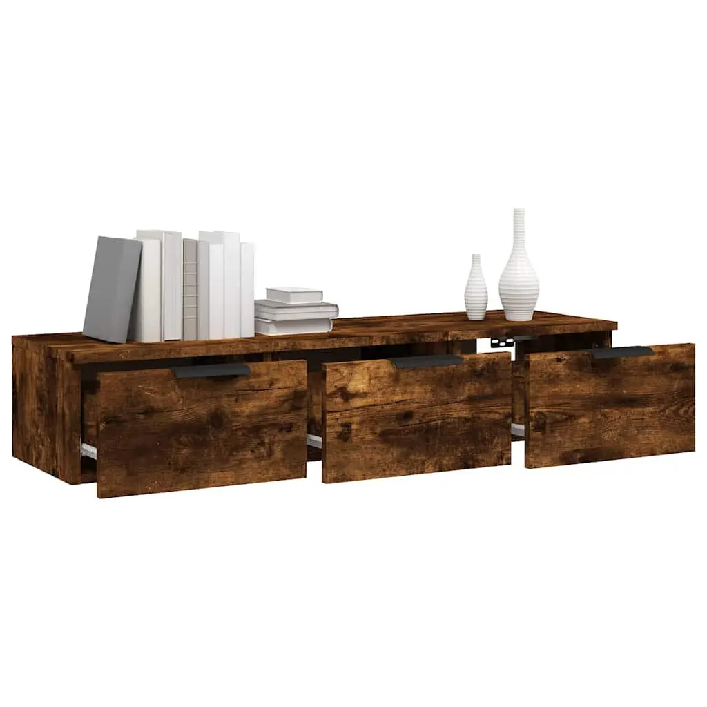 Floating Shelf Wall Cabinet Brown Engineered Wood 102x30x20cm