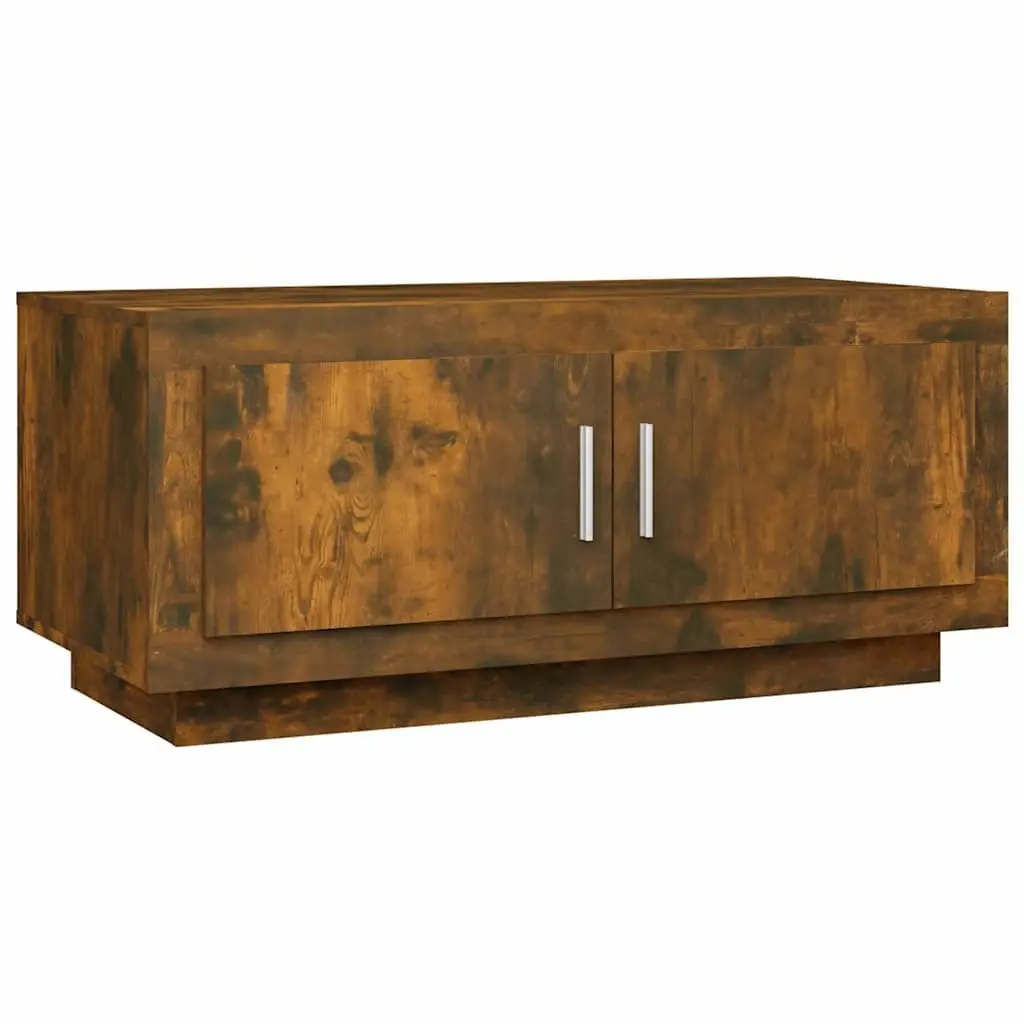 Coffee Table Brown Engineered Wood Living Room Accent Furniture Storage Display