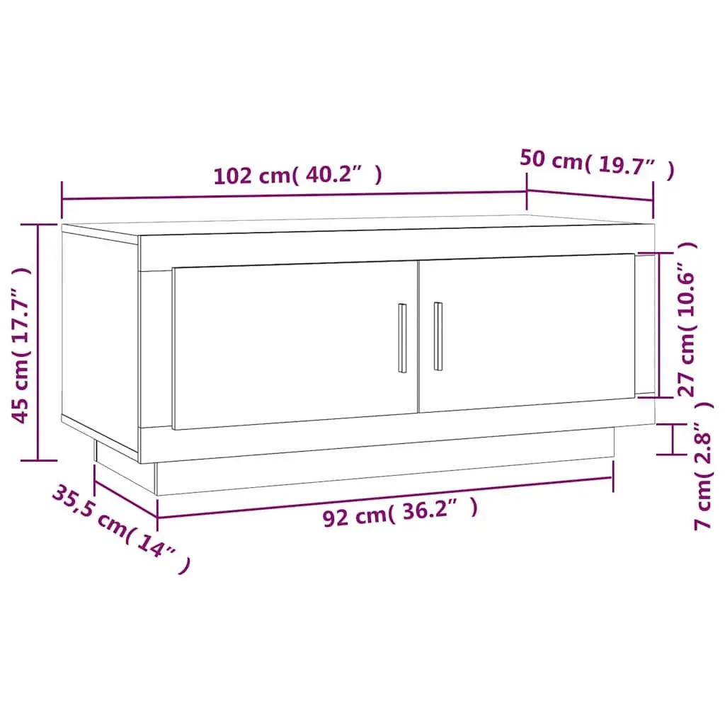 Coffee Table Brown Engineered Wood Living Room Accent Furniture Storage Display