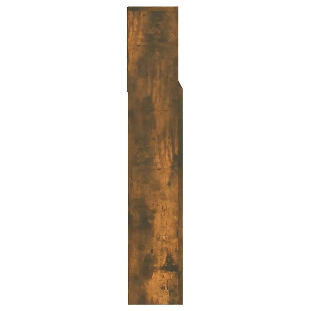 Headboard Cabinet Wall-Mounted Storage Compartment Brown Engineered Wood 140cm