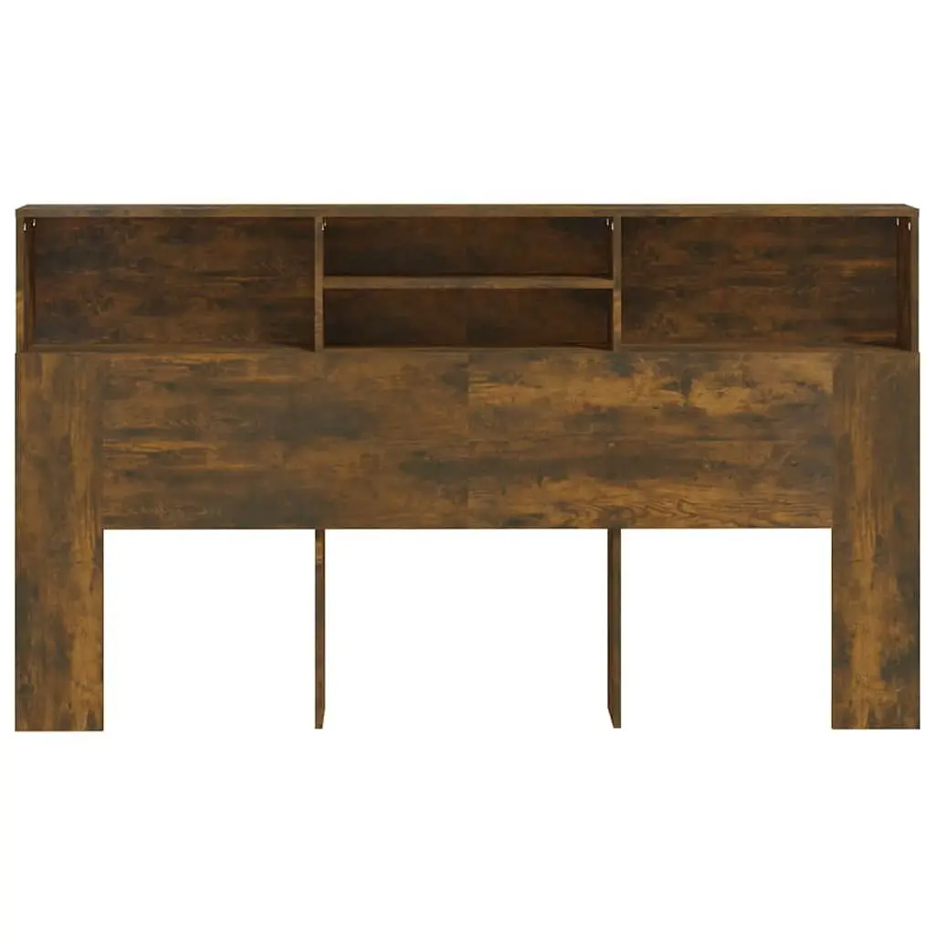 Headboard Cabinet Brown Wall-Mounted Storage Bookcase Bedroom Furniture 180cm