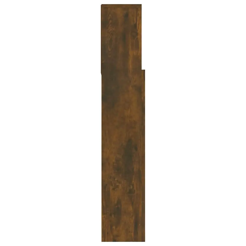 Headboard Cabinet Brown Wall-Mounted Storage Bookcase Bedroom Furniture 180cm