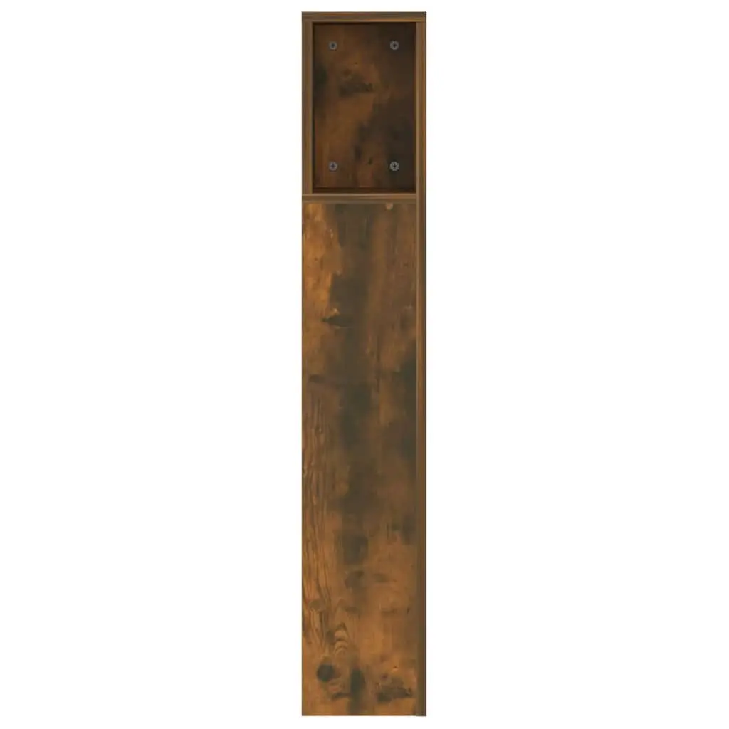 Headboard Cabinet Brown Smoked Oak 160cm Bedroom Storage Furniture