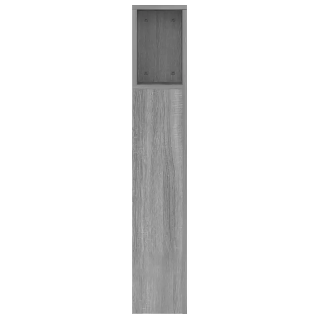 Grey Headboard Cabinet with Storage