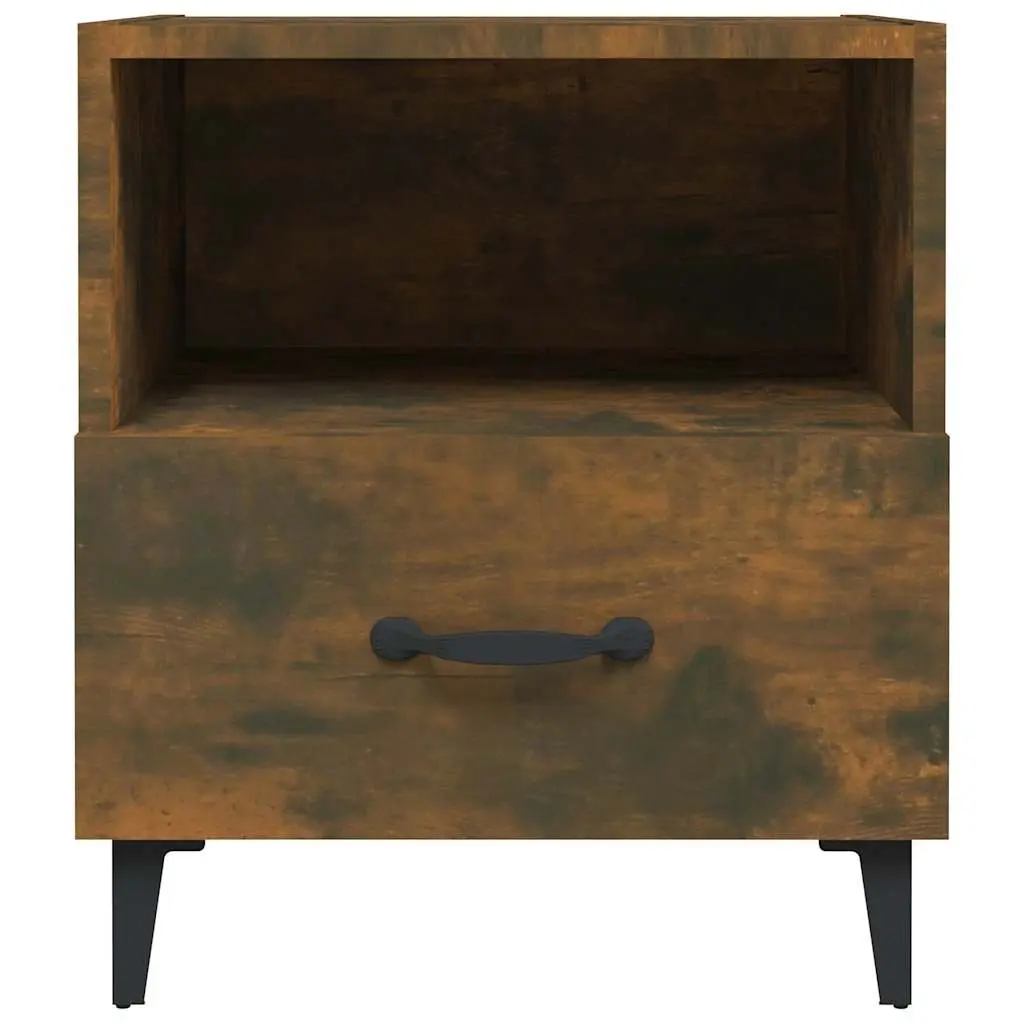 Bedside Cabinets 2 pcs Engineered Wood Nightstands Drawers Shelves Storage