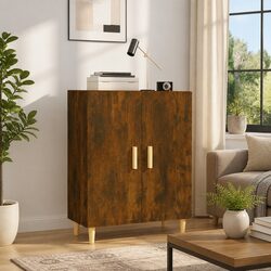 Sideboard Storage Cabinet Brown Engineered Wood 70x34x90cm Buffet Doors