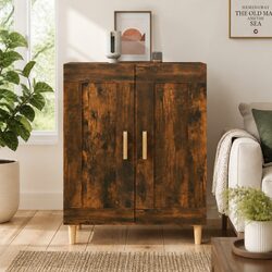 Your Friendly Brown Smoked Oak Sideboard Storage Solution