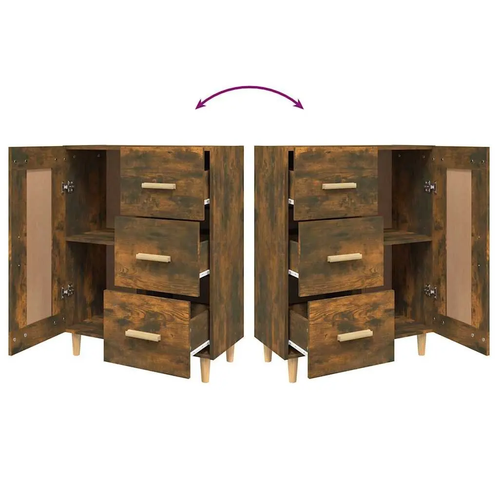 Sideboard Brown Engineered Wood Cabinet Storage Buffet Living Room Furniture 69.5W x 34D x 90H cm