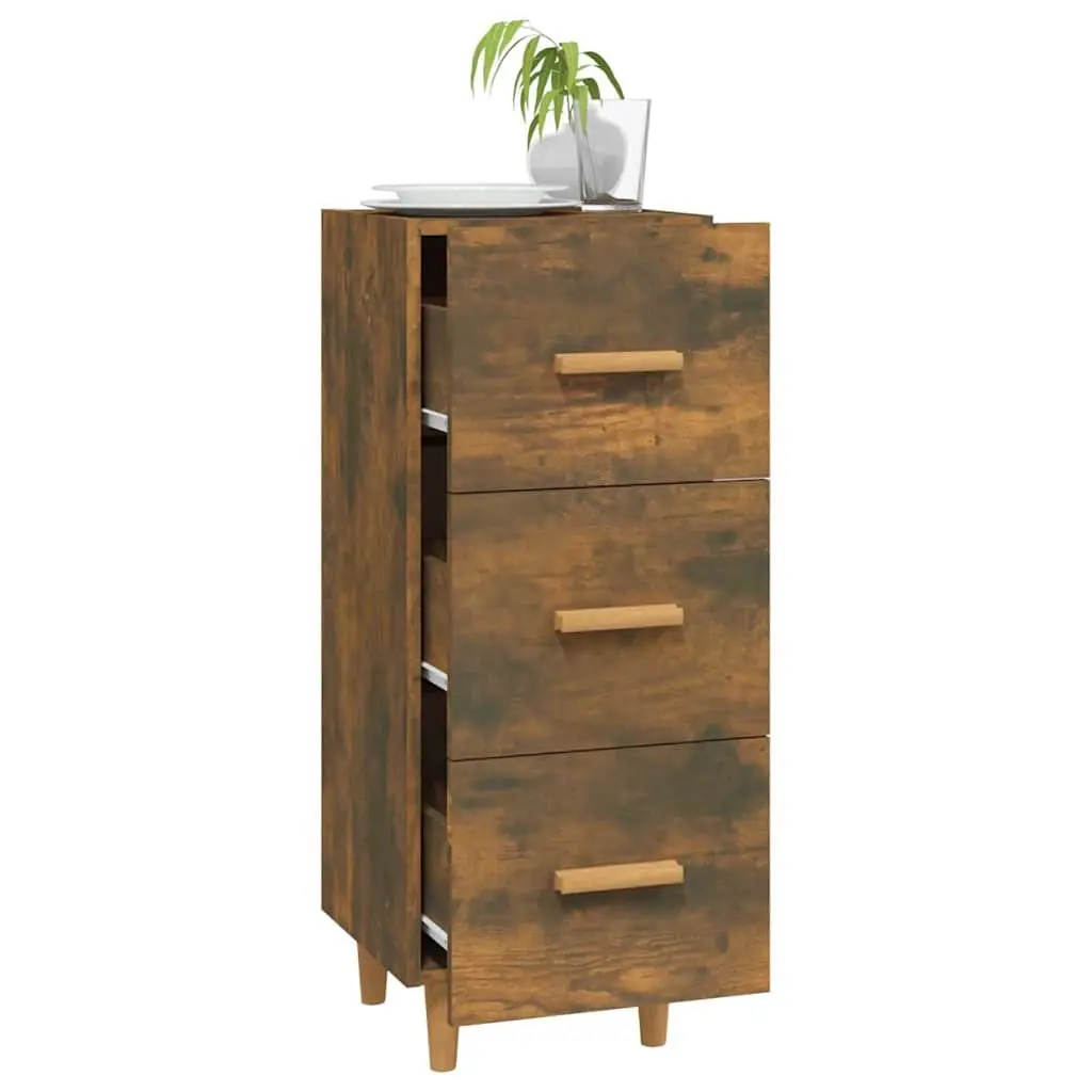 Sideboard Brown Storage Cabinet Engineered Wood 34.5x34x90cm