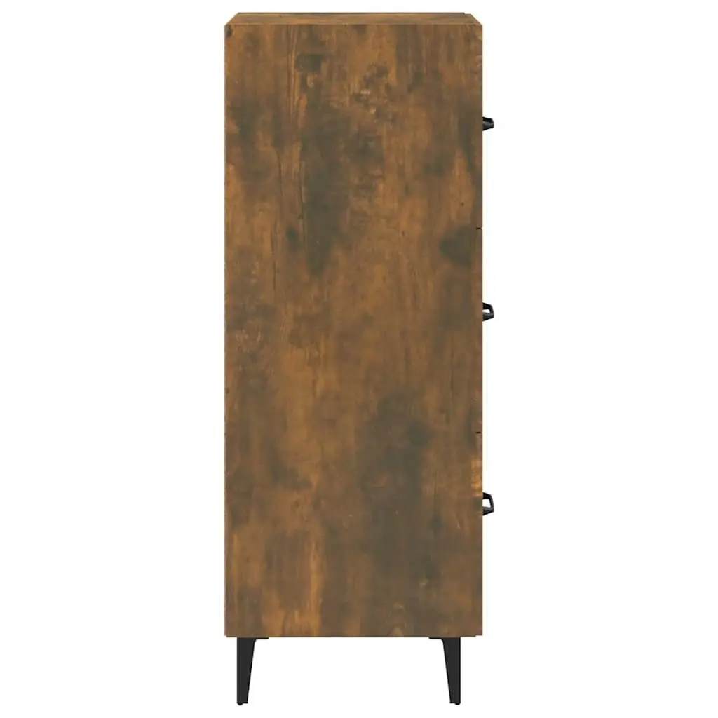 Sideboard Storage Cabinet Brown Engineered Wood Drawers Living Room Furniture