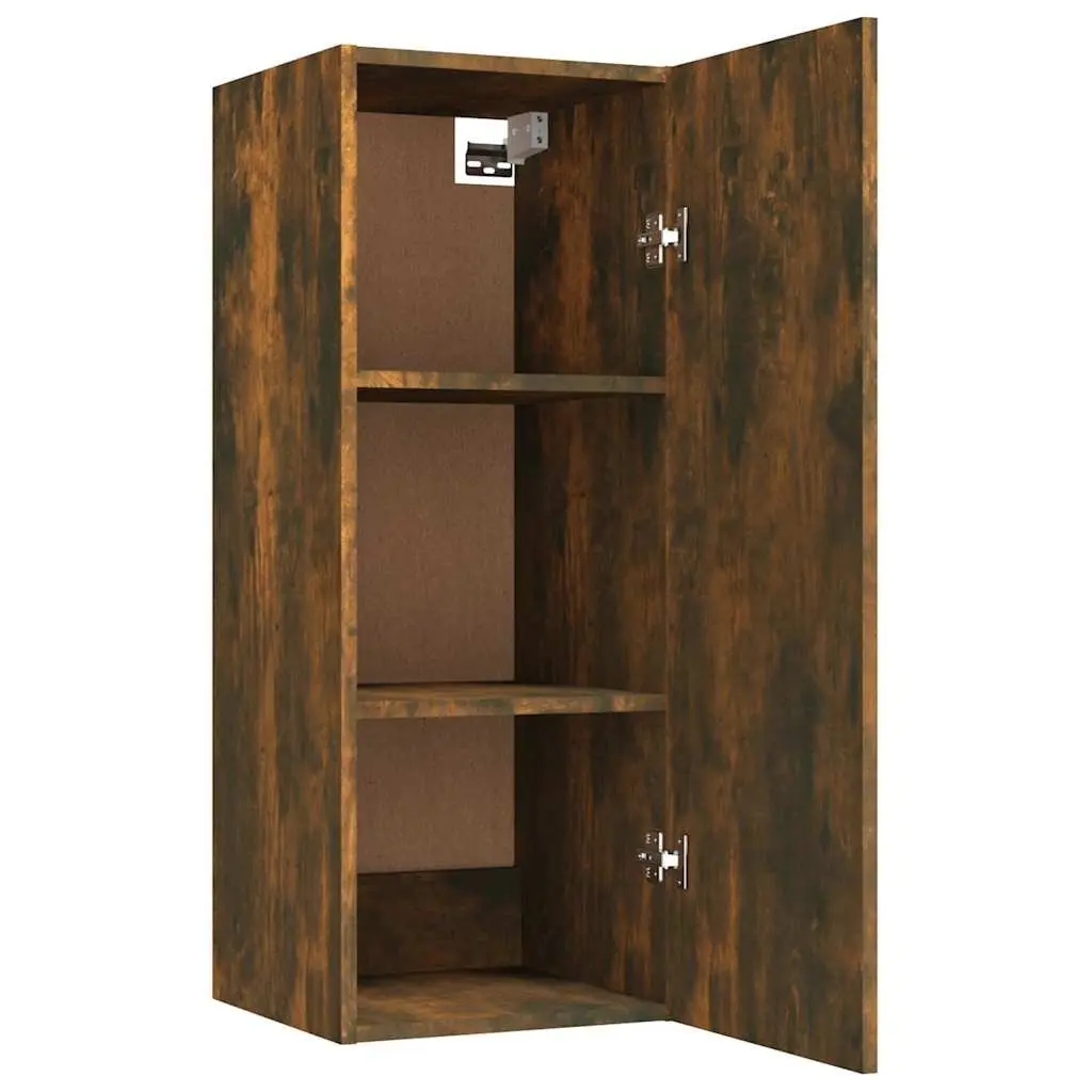 Hanging Wall Cabinet Brown Engineered Wood 34.5x34x90 cm Storage Organizer