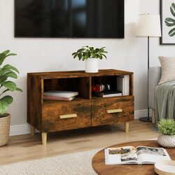 Your New TV Cabinet in Smoked Oak with Practical Storage