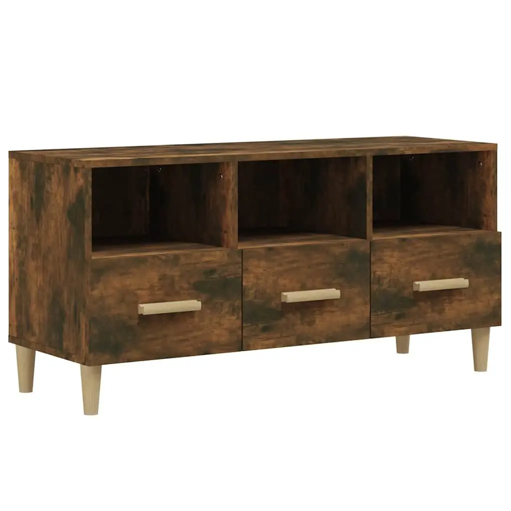 TV Cabinet Brown Engineered Wood Storage Unit 102x36x50 cm