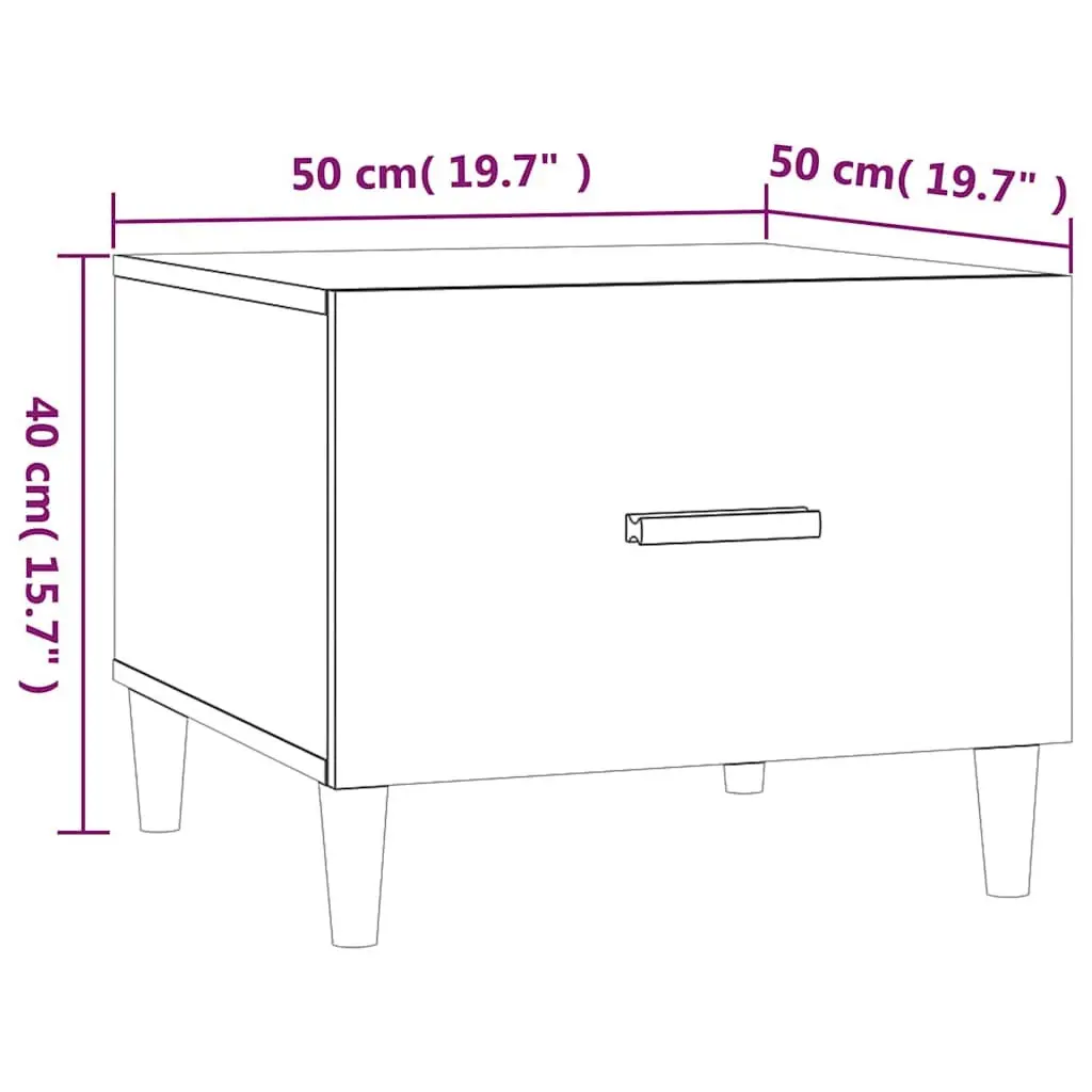 Coffee Tables Set of 2 Grey Sonoma 50x50x40 cm with Storage Drawers