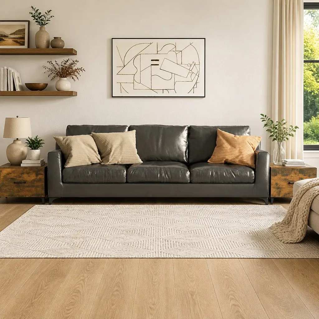 Coffee Tables Set of 2 with Metal Legs Brown Accent Engineered Wood Storage