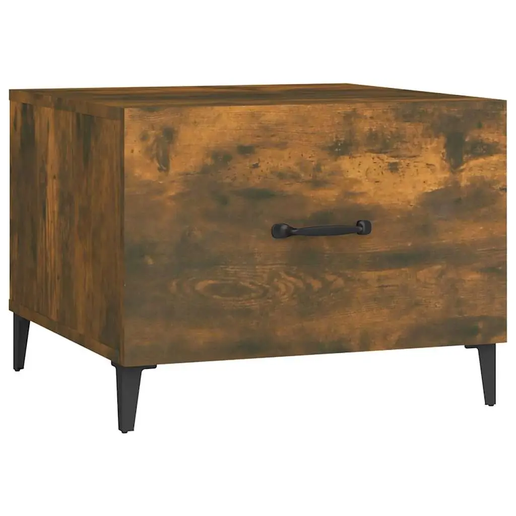 Coffee Tables Set of 2 with Metal Legs Brown Accent Engineered Wood Storage