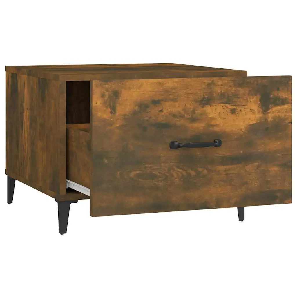 Coffee Tables Set of 2 with Metal Legs Brown Accent Engineered Wood Storage
