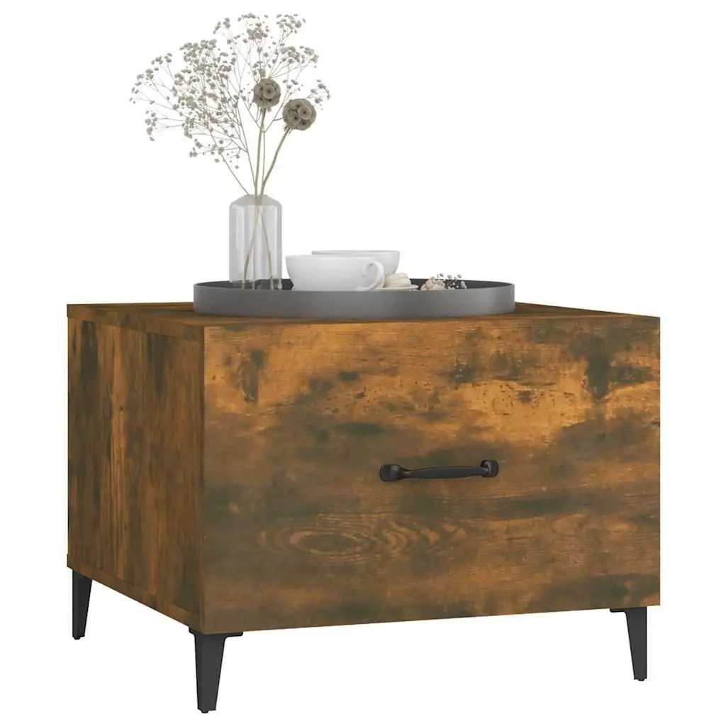 Coffee Tables Set of 2 with Metal Legs Brown Accent Engineered Wood Storage